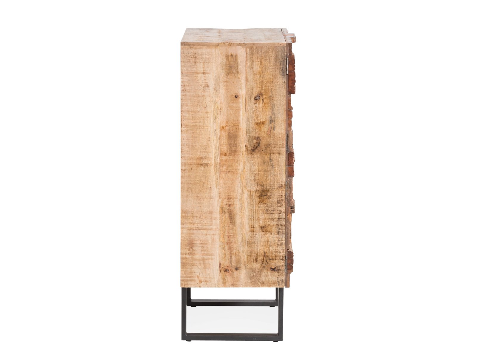 Highboard Greenland Holz - Mango 100x128x45 Seitenansicht