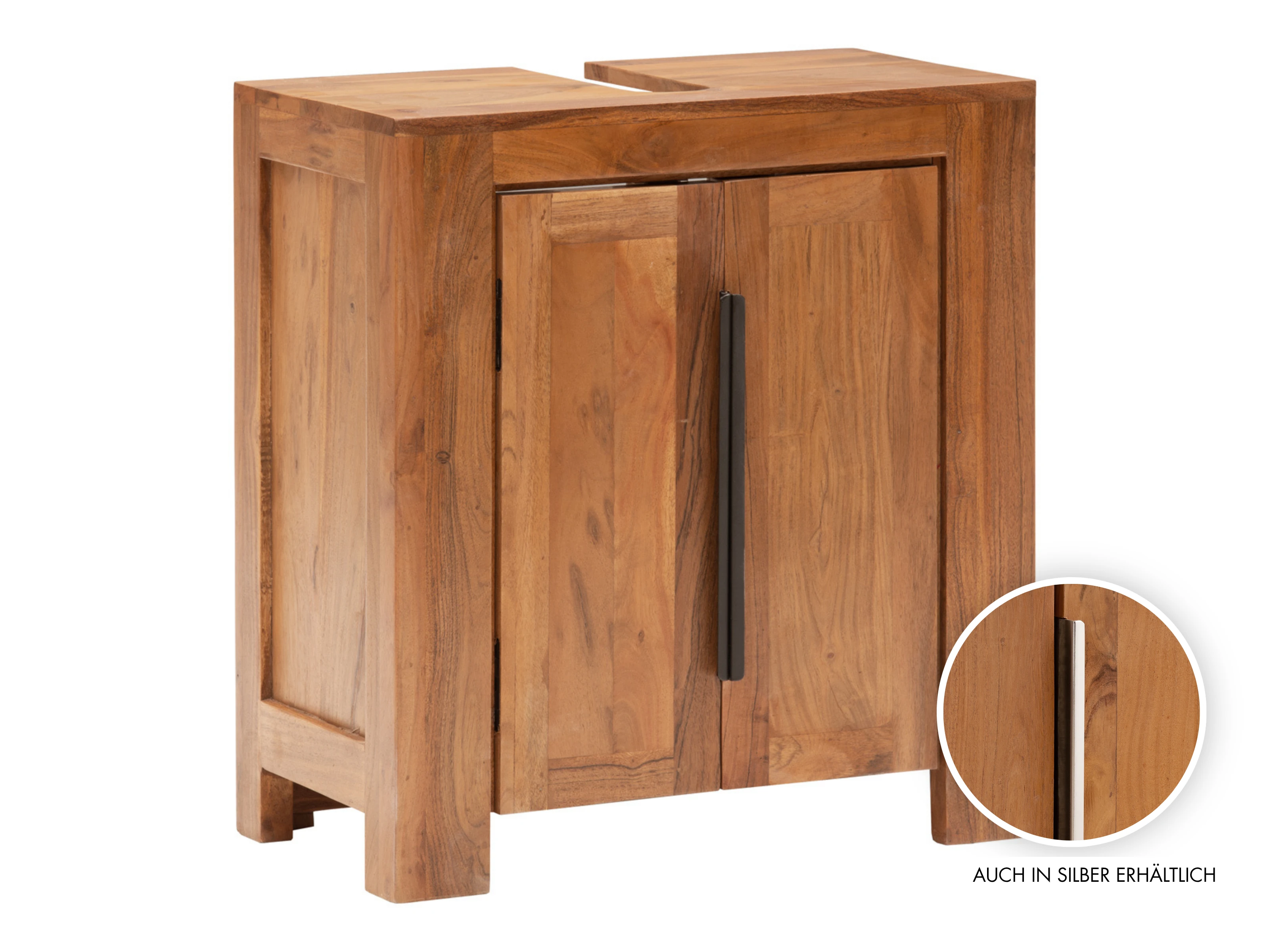 Waschbeckenunterschrank Osbon - Metallgriffe Schwarz