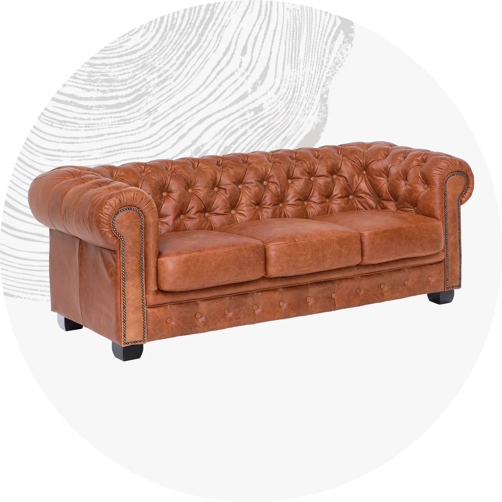 Modernes Sofa im stilvollen Wohnzimmer, gemütliche Polsterung und neutrale Farben – ideal für moderne Einrichtung