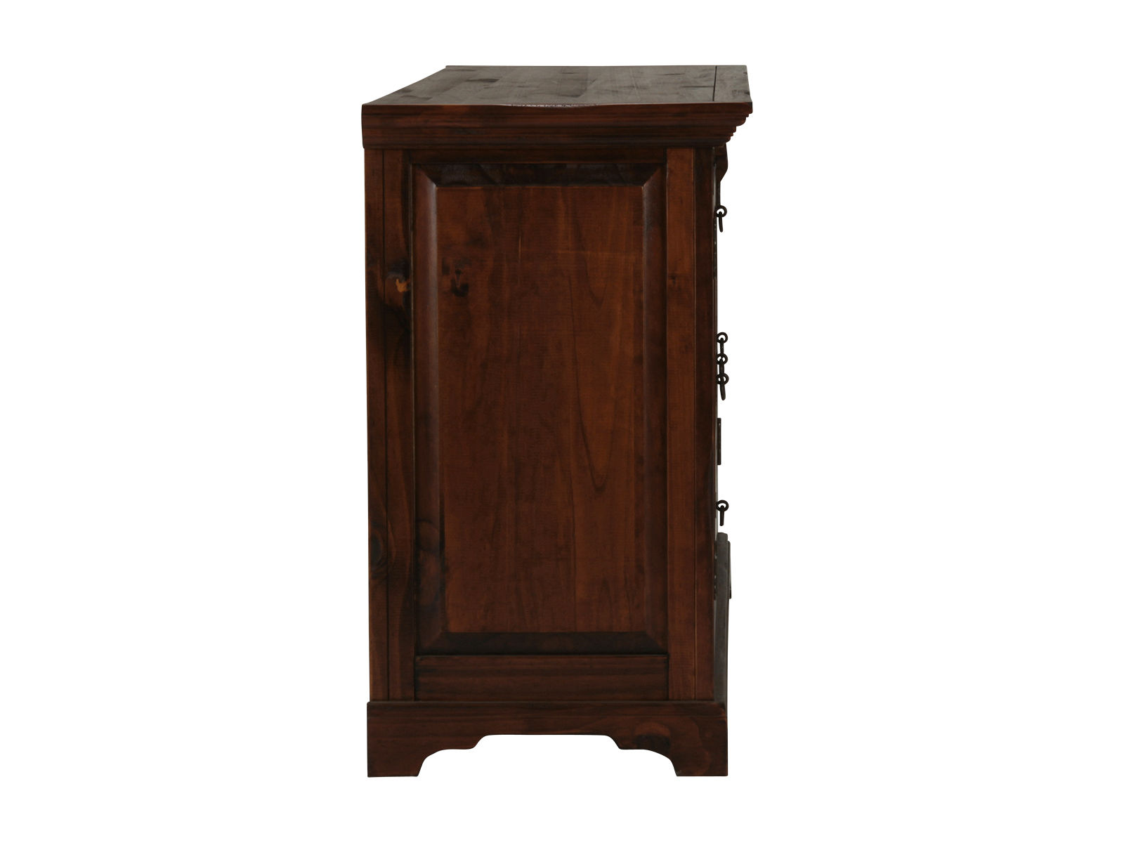 Sideboard Catana braun aus lackierter Pinie, 170×90×50 cm, Produktfreisteller Seitenansicht