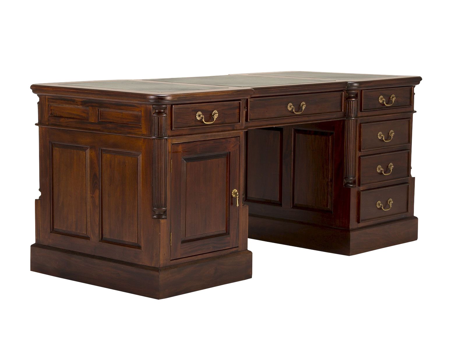 Schreibtisch Cambridge Leder grün Schreibtisch Cambridge Leder grün