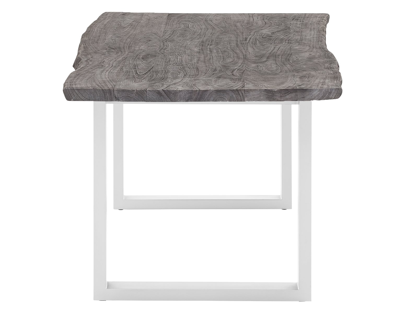 Esstisch Bullwer grau-weiß 140x90 cm Akazie / Metall 140x75x90 Seitenansicht