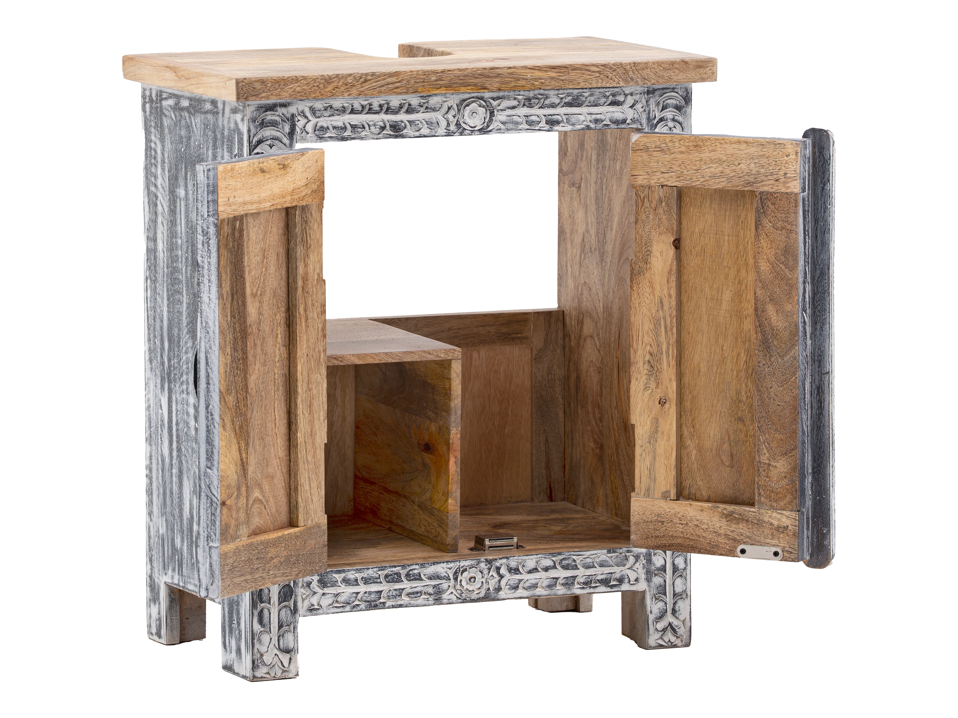 Waschbeckenunterschrank Santa Cruz grau Badmöbel Set Santa Cruz grau