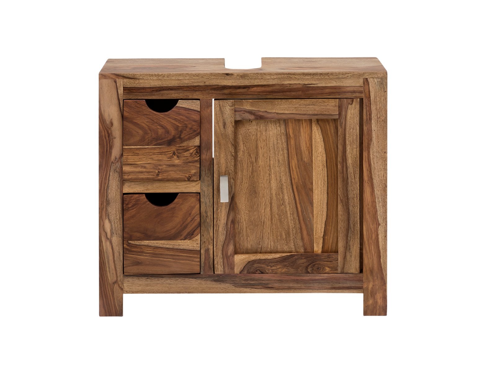 Waschbeckenunterschrank Lagos Holz - Palisander 70x63x30 Frontansicht