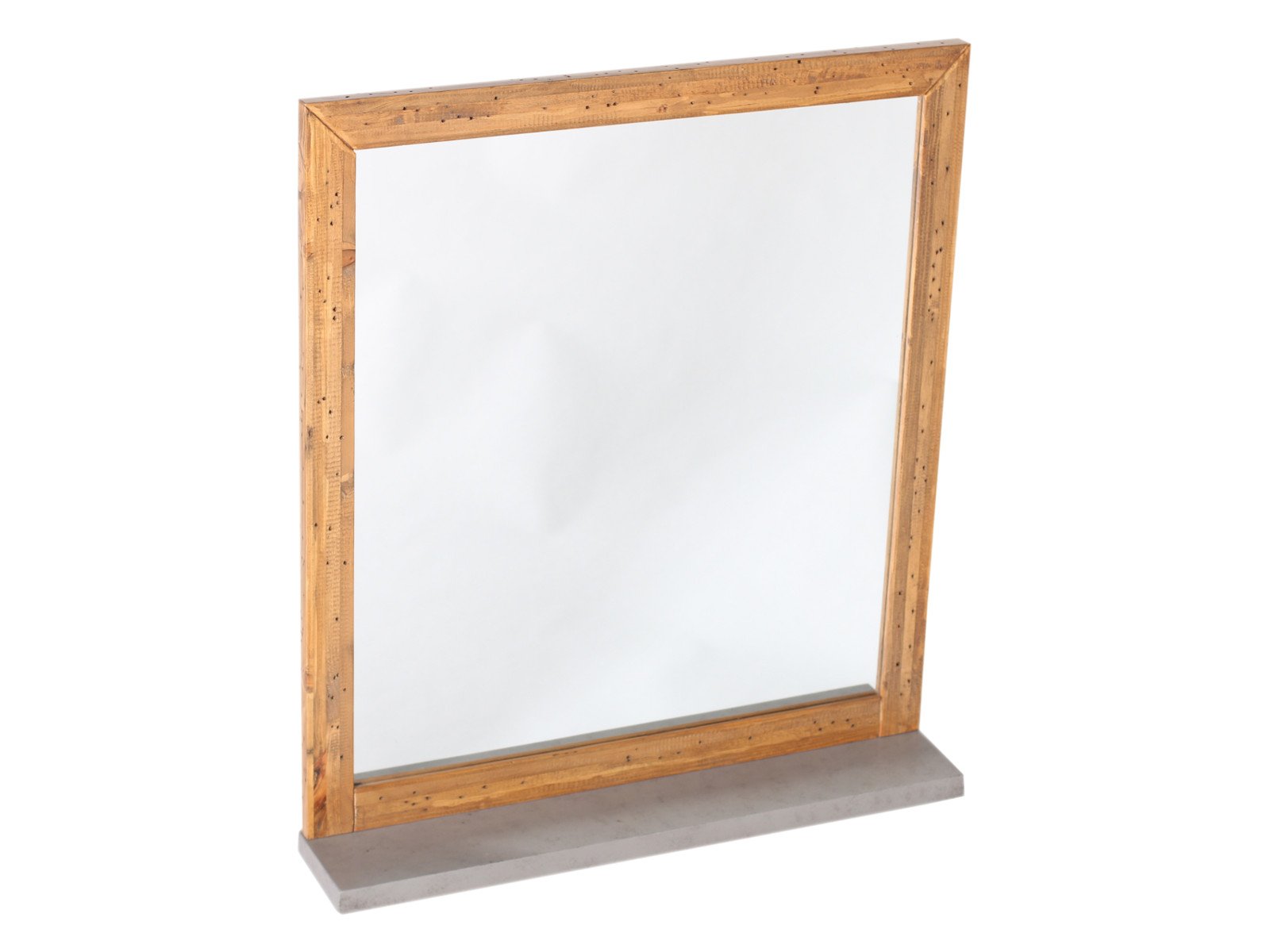 Bad Spiegel Burnham Bad Spiegel Burnham recycelte Pinie / MDF 70x80x10 Schrägansicht