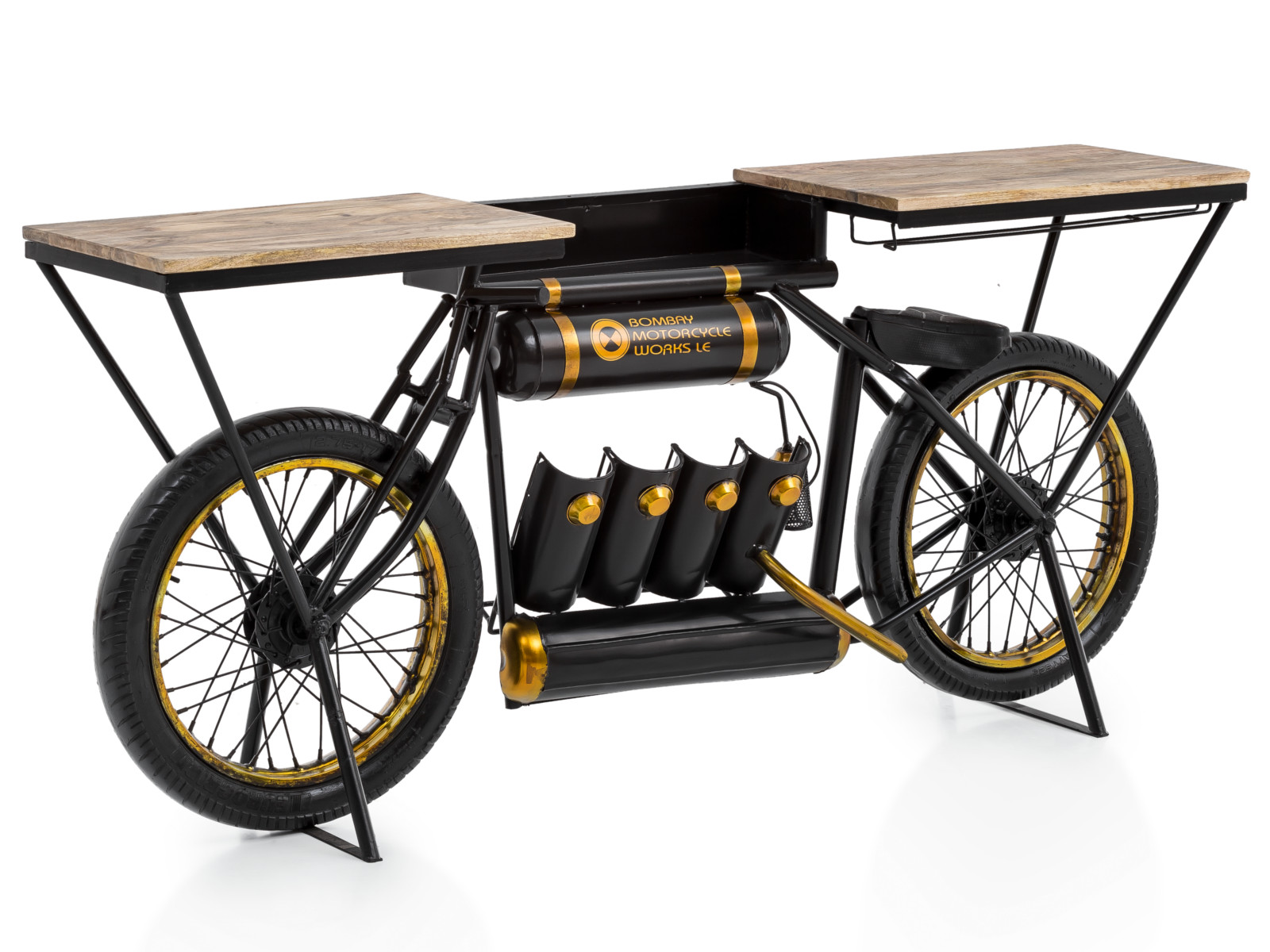 Konsolentisch Bombay Metall 180x85x40 Schrägansicht Konsolentisch Bombay Metall 180x85x40 Schrägansicht