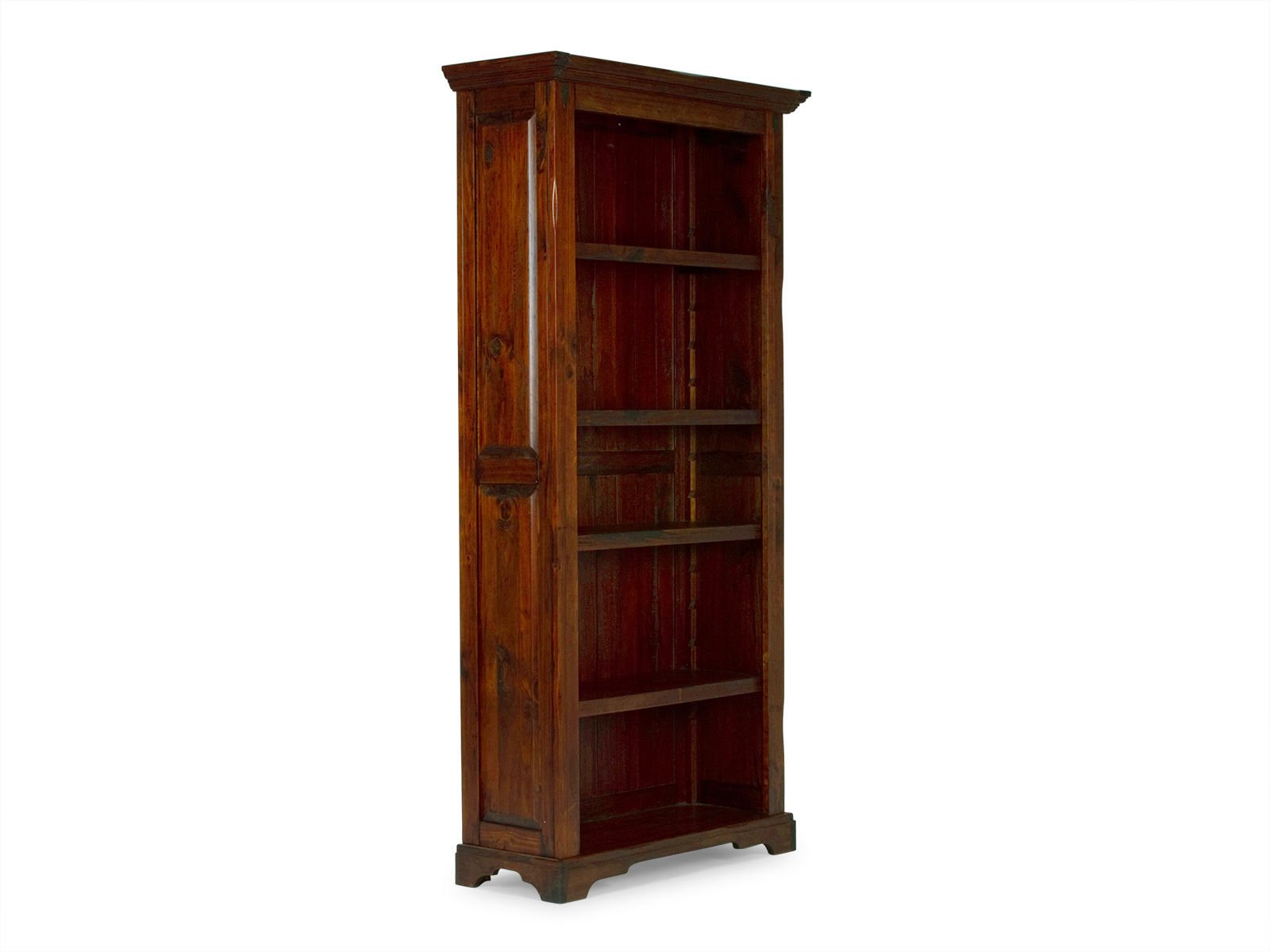 Bücherregal Catana braun Holz - Pinie 97x200x38 Schrägansicht