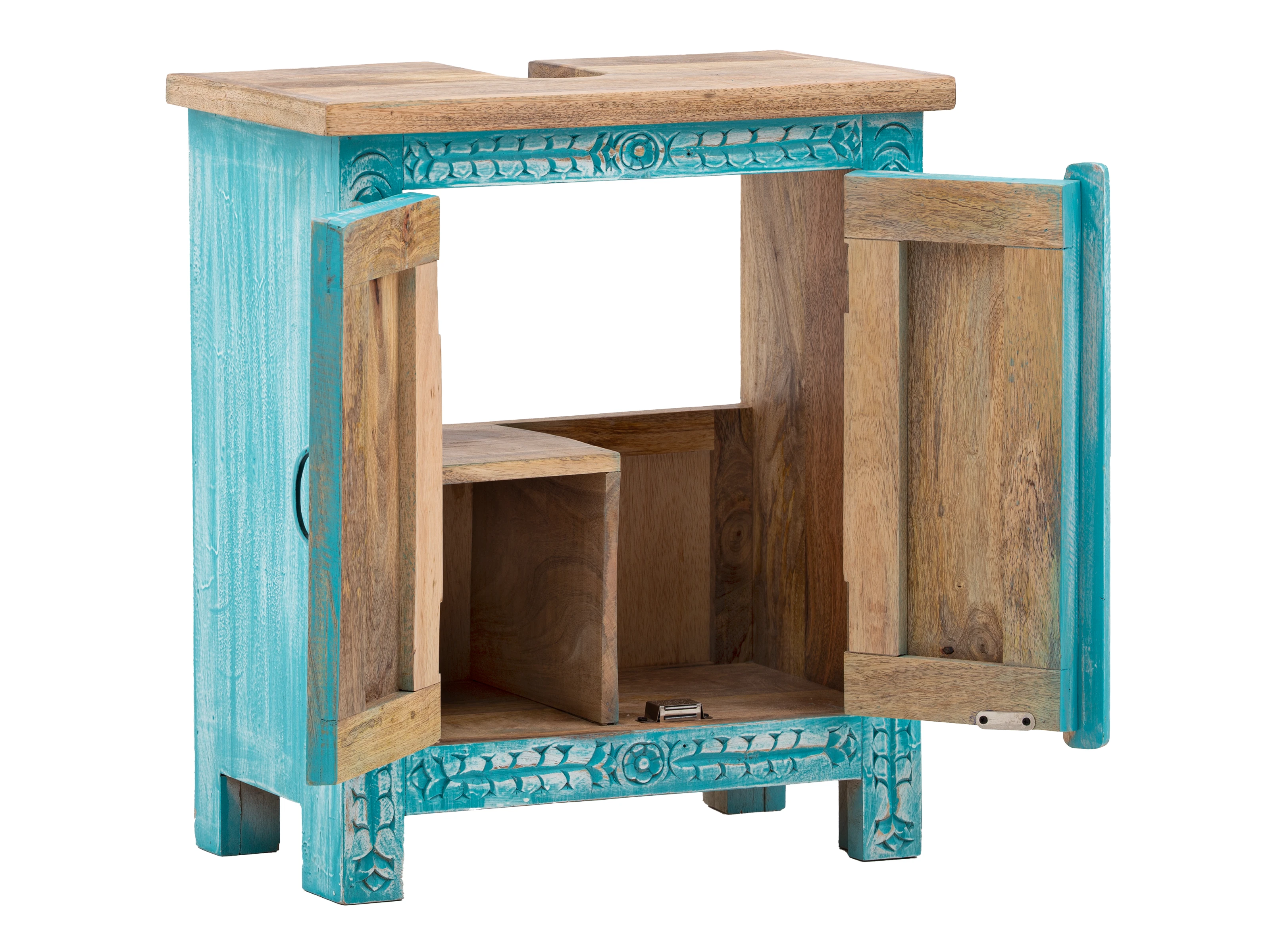 Waschbeckenunterschrank Santa Cruz blau Badset Santa Cruz blau 3-teilig