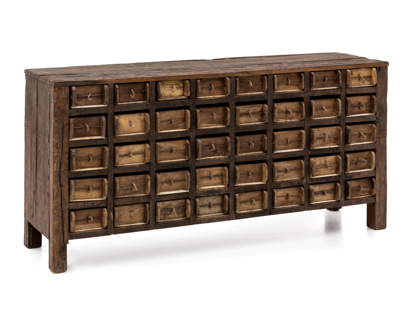 Sideboard Madurai Sideboard Madurai Holz - recyceltes Altholz 150x75x40 Schrägansicht