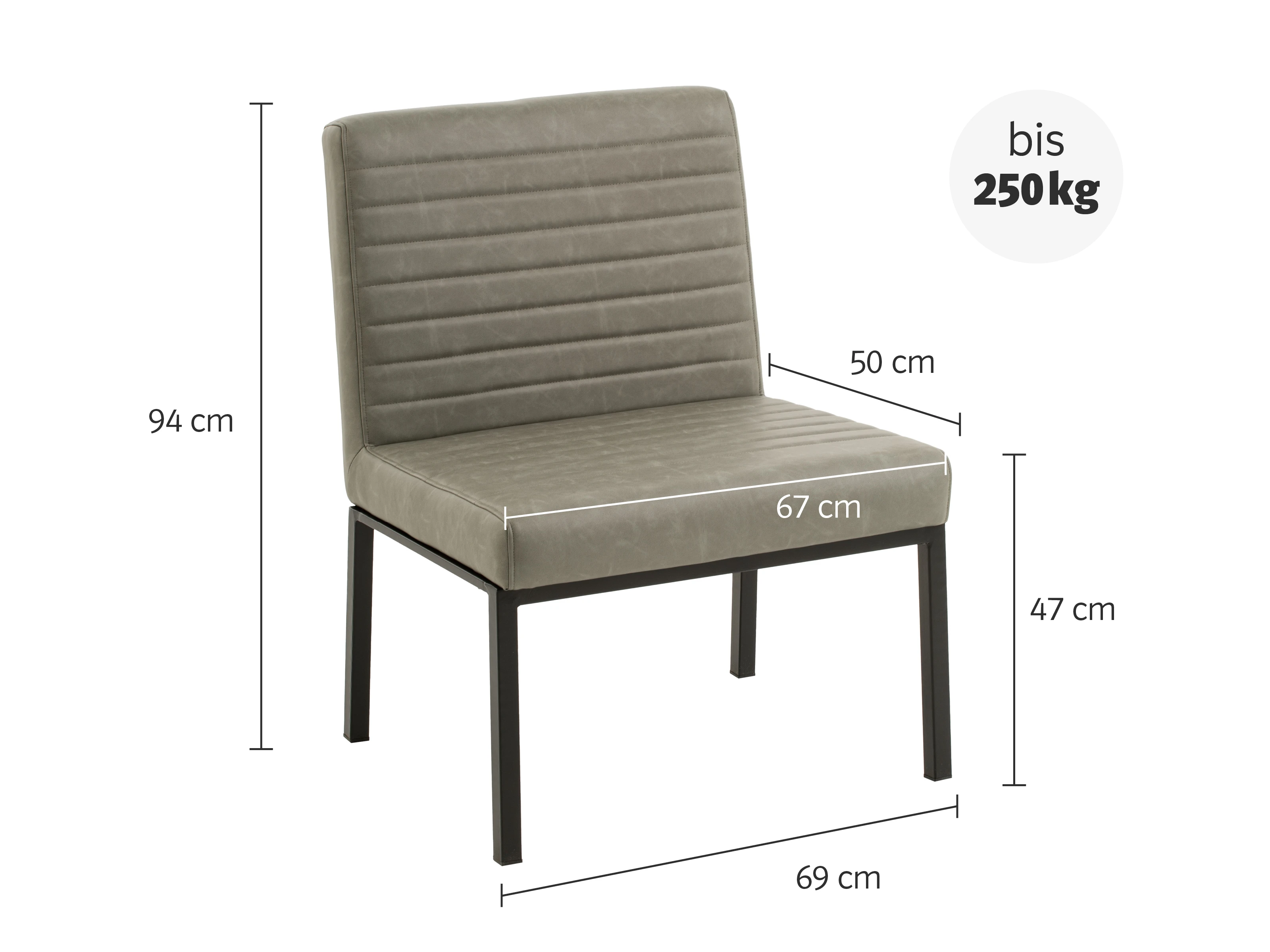 Stuhl XXL Wingston salbeigrün
